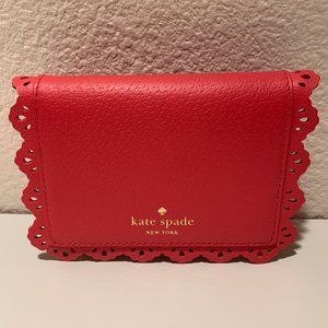NWOT Kate Spade Red Leather Mini Wallet